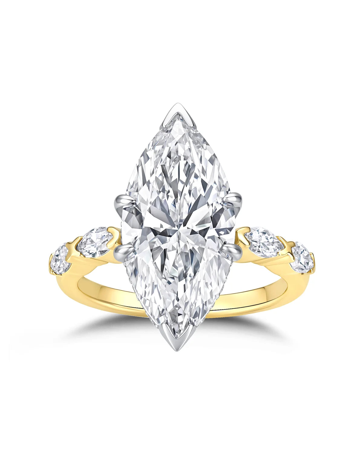 TWO-TONE MARQUISE DIAMOND RING