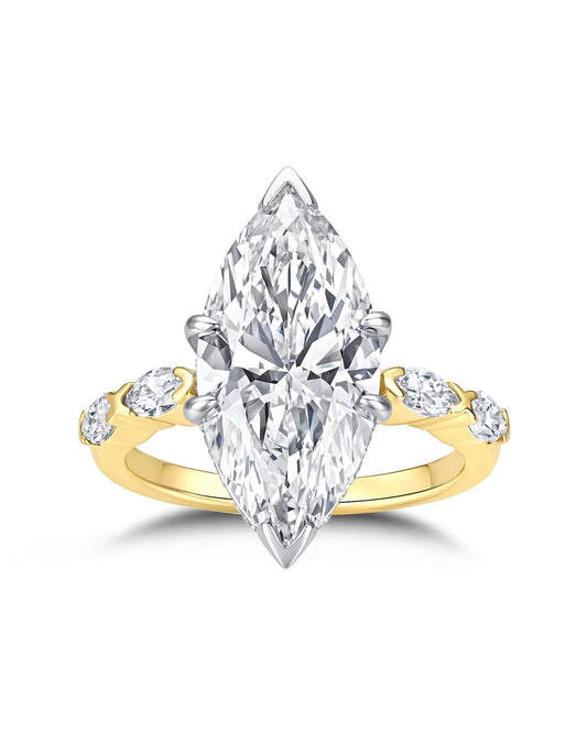 TWO-TONE MARQUISE DIAMOND RING